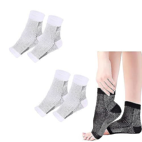 Kompressions-Socken, OrthopäDische Kompressionssocken Herren Damen (2XL, Weiss（2pcs）) von Hokuto