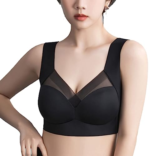 Hokuto Wmbra BH, Wmbra Haltungskorrigierender BH, Fashion Deep Cup BH mit integrierter Shapewear (as3, Alpha, 5X_l, Regular, Regular, Schwarz) von HOKUTO