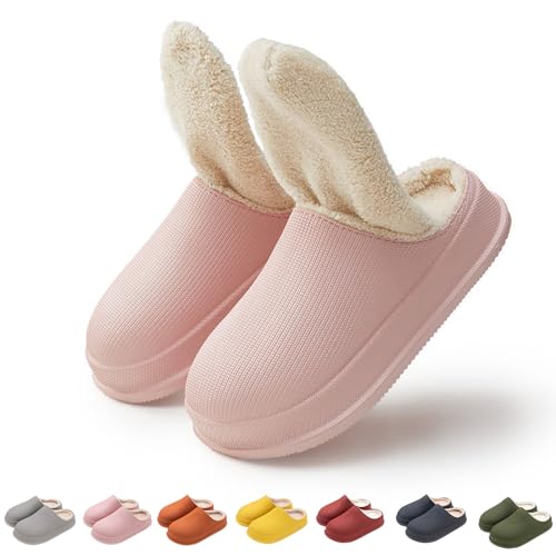 Wolken Damen Winter Pummy Hausschuhe Winter Cozy Slides Original Cloud Slippers Damen Badelatschen Herren (Pink, Erwachsene, 42, Numerisch (von/bis), EU Schuhgrößensystem, 43, Breit) von Hokuto