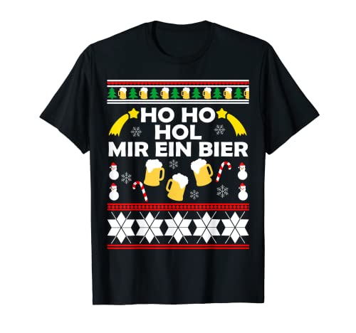 HoHoHo hol mir mal ein Bier Ugly Christmas Geschenk Herren T-Shirt HoHoHo hol mir mal ein Bier Ugly Christmas Geschenk Herren T-Shirt von Hol mir mal ein Bier Kostüm Weihnachtsoutfit