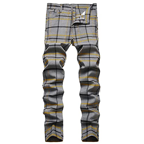 Herren Chino Hose Chinohose Anzughose Anzug Herrenhose Röhrenhose Pants Elegant Business Slim Fit Regular Klassisch Classic Basic Herren Jogginghose Lässige Hosen Herren Slim Casual Feet (GY2, XXXL) von HolAngela