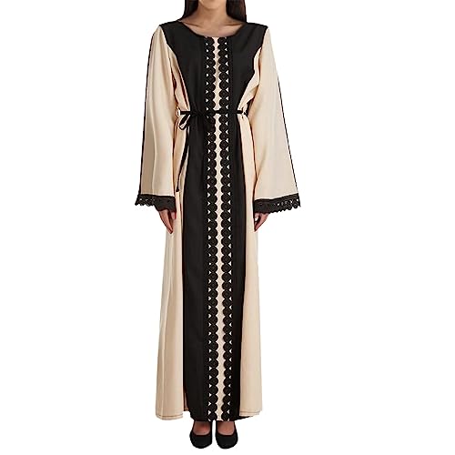HolAngela Sommerkleid Damen Ramadan Kleidung Damen Muslimische Kleider Damen Islamische Abaya Hijab Kleid Gebetskleidung Langarm Ramadan Lang Gebetskleid Muslimische Kleider Herren von HolAngela