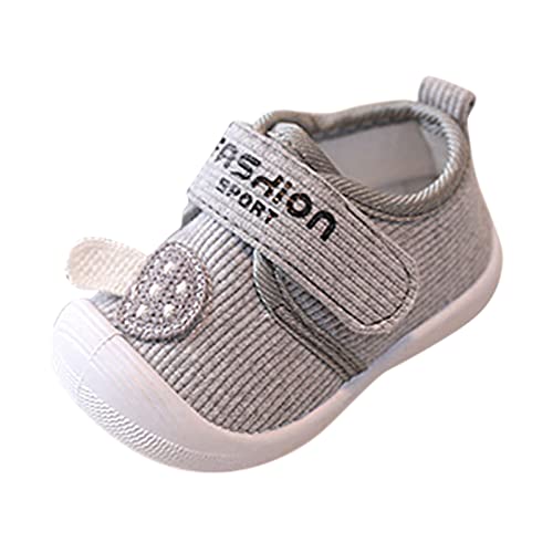 Turnschuhe Babyschuhe Weiche Sohle Bowknot Schuhe Mädchen Sneakers Blumen Gartenschuhe Sommer Kinderschuhe Hausschuhe Weiche Unterseite Baby Kinder Quietsche Schuhe (240306A-Grey, 20.5 Toddler) von HolAngela