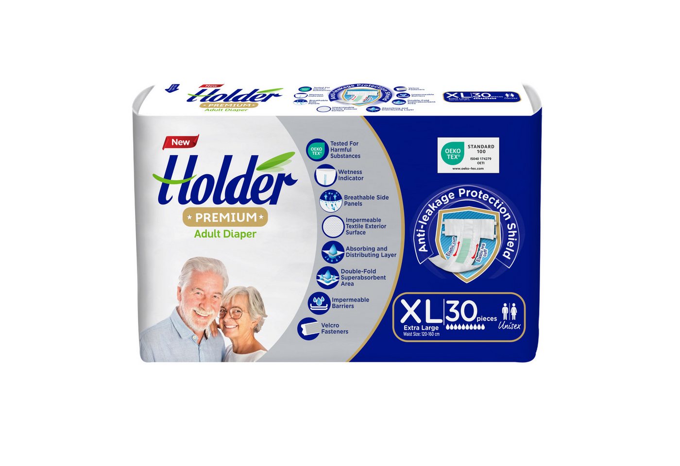 Holder Premium Inkontinenzslip Holder Premium Unisex-Einwegwindeln für Erwachsene, auslaufsicher, sau Holder Premium Inkontinenzslip Holder Premium Unisex-Einwegwindeln für Erwachsene, auslaufsicher, sau von Holder Premium
