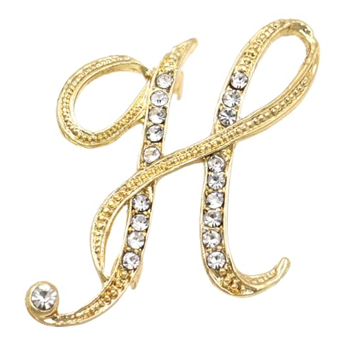 Goldene Buchstabennadeln Initiale - Goldene Broschennadeln in Buchstabenform | Initialen-Ornamente, Anstecknadel-Schmuck, Buchstaben-Brosche für Frauen als Geschenk für geschäftliche Holdes von Holdes