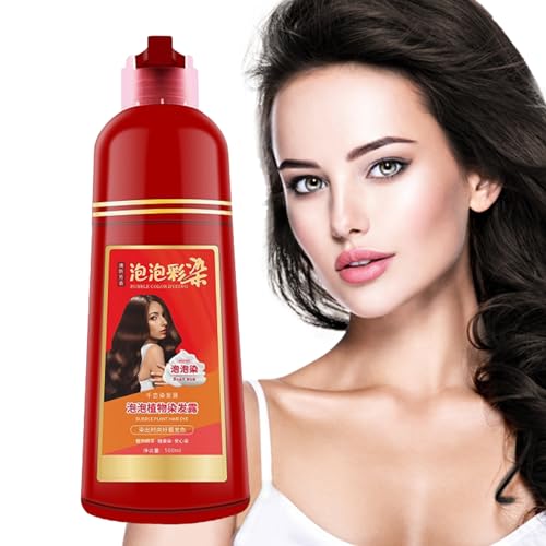 Haarfärbe-Shampoo für Frauen,Bubble Haarfärbecreme - 500 ml Bubble-Haarfarbe, langanhaltendes Farbshampoo, Instant Plant Bubble Natural Hair Dye Shampoo, Bubble Dyeing Foam Shampoo für graues Holdes von Holdes