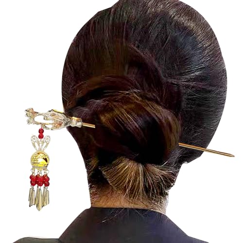 Haarstäbchen für Frauen, Frauen leuchtende Haarnadel, Essstäbchen-Haarnadeln im antiken Stil mit Juwel, leuchtende Laternen-Quaste, Damen-Hanfu-Kopfschmuck Holdes von Holdes