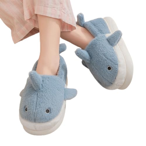 Hai Hausschuhe, Whale Shark Erhöhter Rutschfester Slipper Für Erwachsene Mit Dicker Sohle, Weiche Plüsch Hausschuhe Für Frauen, Mutter, Freundin, Ehefrau, Tochter von Holdes