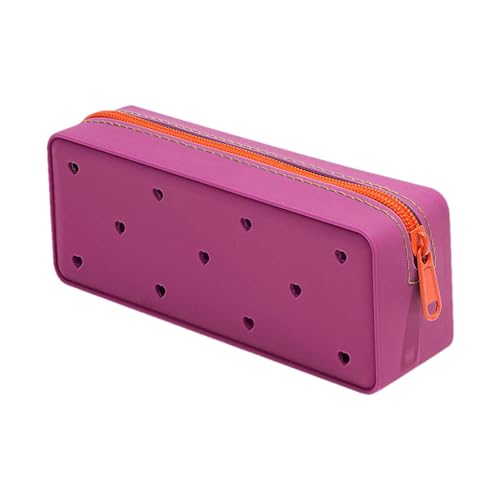 Holdes Federmäppchen, Reise-Stifttasche – große Kapazität Make-up-Tasche mit Löchern, Federmäppchen, tragbare Stifte-Tasche für Reisen, dunkelviolett, Refer to description, Unisex von Holdes