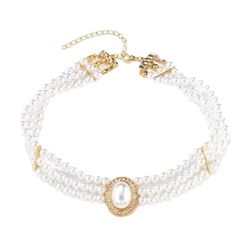 Holdes Perlenkette, überlagerte Perlenketten für Frauen | mehrschichtige Perlen-Choker-Halskette – Boho-Schmuck aus weißen Perlen, Statement-Halskette von Holdes