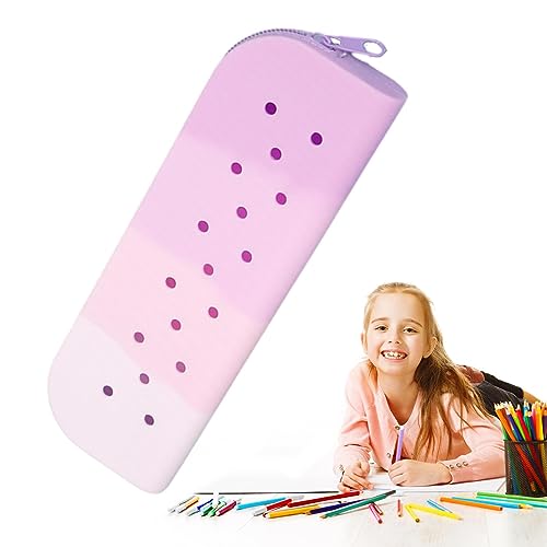 Holdes Silikonhalter - Silikon Große Kapazität Löcher Halter für Stifte | Tragbares Federmäppchen für Zuhause, Schule, Klassenzimmer, niedlicher Halter für den Arbeitsplatz von Holdes