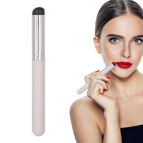 Lippen-Peeling-Pinsel, weicher Silikon-Applikator für Lipgloss, multifunktionaler tragbarer Make-up-Pinsel, runder Kopf für Concealer, Lipgloss, Lidschatten von Holdes