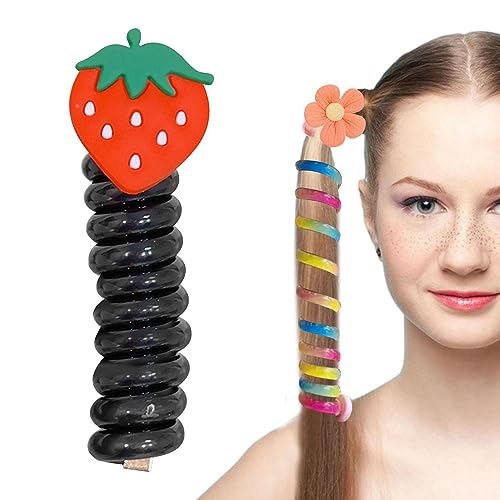 Spiral-Haargummis - Pferdeschwanzhalter Für Teenager - Stilvolle Und Wasserfeste Haargummis, Twisty-Haargummi, Transparente Spiral-Haargummis, Haar-Accessoires Für Kinder von Holdes