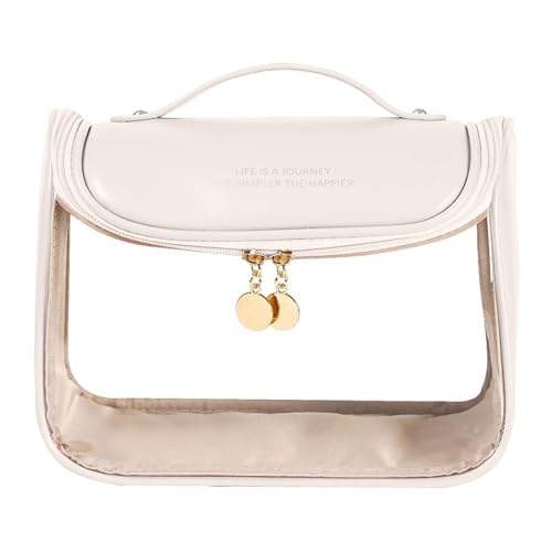 Transparente Make-up-Tasche, Kosmetiktasche mit großer Kapazität für Frauen mit Reißverschluss – Kosmetiktasche für Reisen, tragbar, Kosmetiktasche, transparent Holdes Transparente Make-up-Tasche, Kosmetiktasche mit großer Kapazität für Frauen mit Reißverschluss – Kosmetiktasche für Reisen, tragbar, Kosmetiktasche, transparent Holdes von Holdes