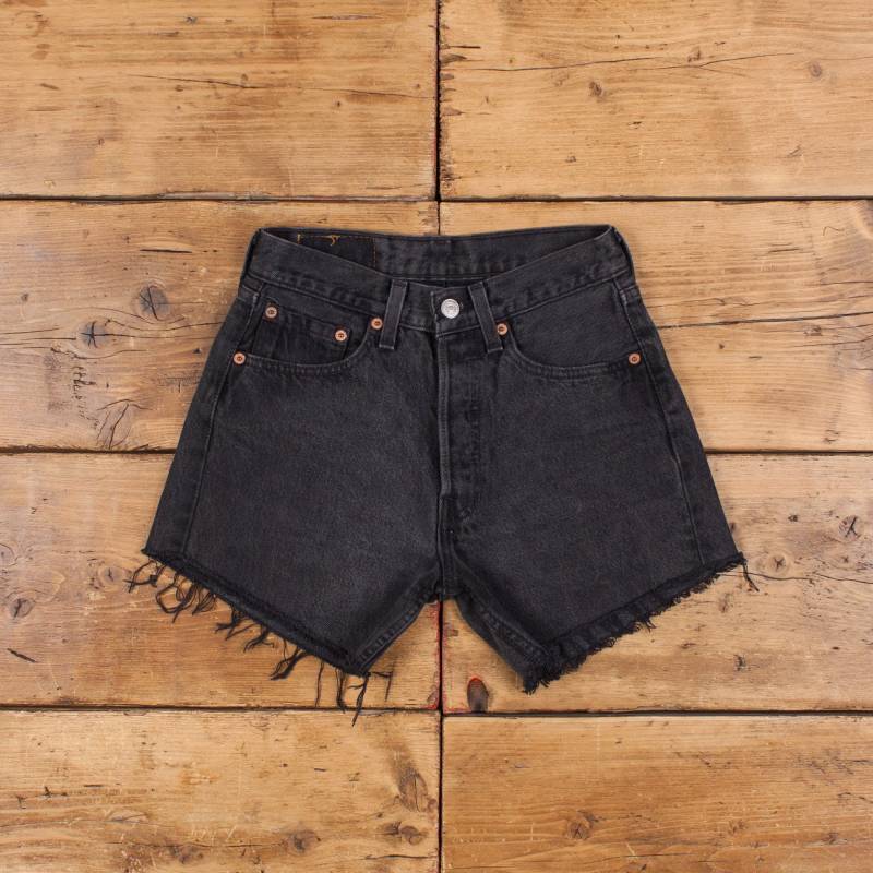Vintage Levi's Denim Shorts 26 Levis 501 Raw Hem Usa Made 90S Jorts Dark Wash von Holdwest