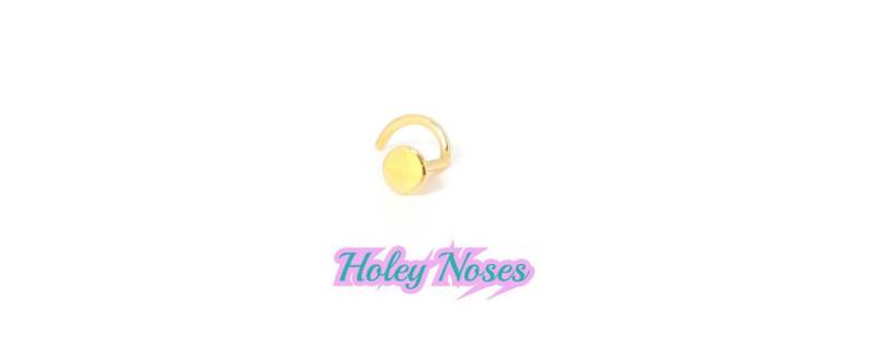 3mm Flat Yg Handmade 18Ct Gelb Gold Flache Scheibe Micro Nasenstecker Nasenring Nase Knochen Body Schmuck Groß von HoleyNoses