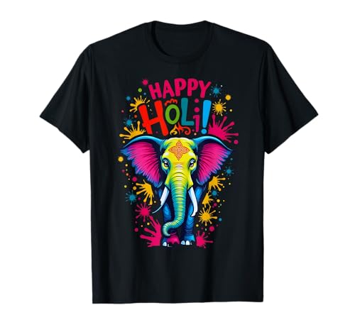 Happy Holi Festival Indien Farbe Elefant Hindu, für Kinder T-Shirt Happy Holi Festival Indien Farbe Elefant Hindu, für Kinder T-Shirt von Holi Festival Outfit Idea For Toddlers