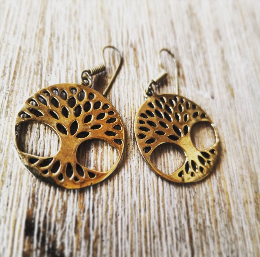 Ohrringe Baum Des Lebens/Messing Lebensbaum Boho O01 von HoliCreationShop