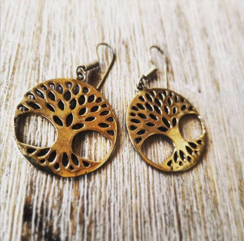 Ohrringe Baum Des Lebens/Messing Lebensbaum Boho O01 von HoliCreationShop