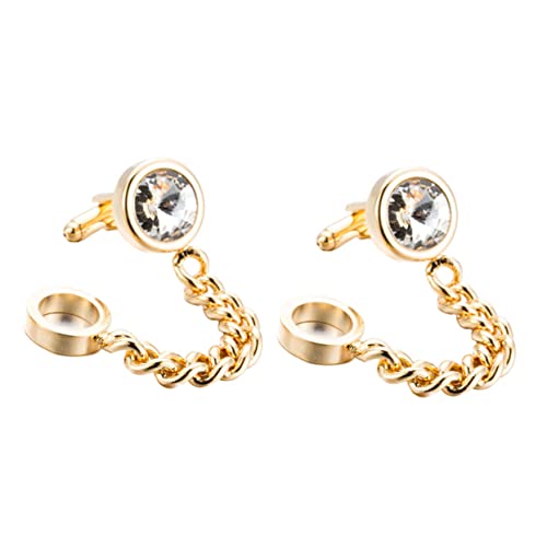 Holibanna Manschettenknöpfe Herren Goldene Cufflinks für Hemd Accessoires für Hochzeiten und Business von Holibanna
