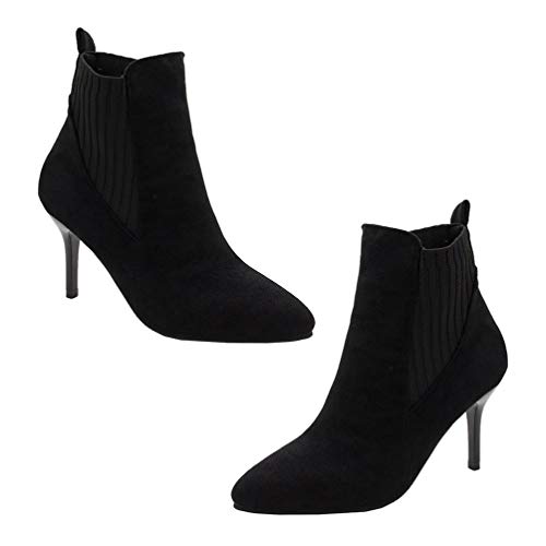 1 Paar Herbst Winter Frauen nackte Stiefel High Heels damenwinterstifeletten damen fersen kreative Schuhe schicke Stöckelschuhe Mode Stiefeletten modische Stiefel Hoher Absatz von Holibanna