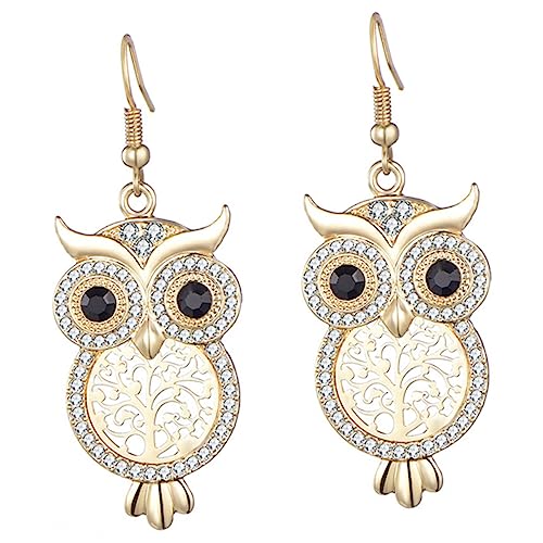 Holibanna Eulenohrringe Für Damen Baumelnde Strassohrringe Statement Ohrringe Modischer Ohrschmuck Für Besondere Anlässe Klassischer Stil von Holibanna