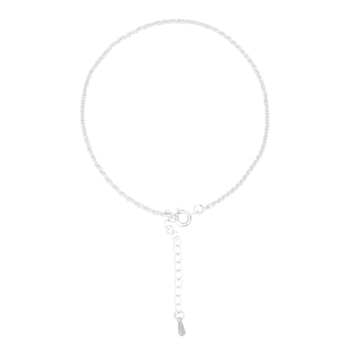 Holibanna 925 Sterling Silber Knöchel Armband Sommer Strand Fußkettchen Einfache Cuban Link Seil Kette Fußkettchen Barfuß Strand Fuß Kette für Frauen Und Mädchen von Holibanna