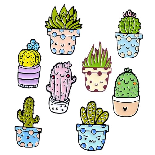 Holibanna 8stücke Kaktus-anstecknadel Für Rucksäcke Und Kleidung Stilvolle Brosche Zum Verzieren Von Taschen Hüten Und Schals Leicht Und Tragbar von Holibanna