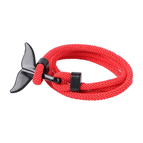 Armband mit Walflosse maritimem Anhänger Seil aus geflochtenem Nylon nautischer Schmuck für Frauen Armband mit Walflosse maritimem Anhänger Seil aus geflochtenem Nylon nautischer Schmuck für Frauen von Holibanna