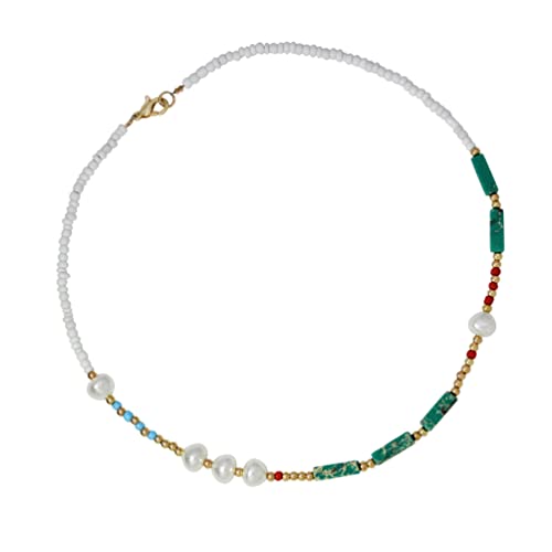 Böhmische Halskette Perlen Choker: Edelstein Hals Kette Choker Anhänger Halskette Halsketten Kostüm Schmuck für Frauen Mädchen von Holibanna