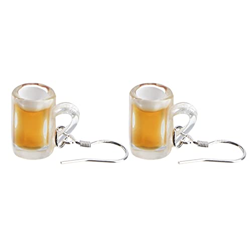 Holibanna 1 Paar Bier Becher Ohrringe Miniatur Bier Tasse Baumeln Ohrringe Lustige Lebensmittel Ohrringe Bier Liebhaber Geschenk Für Frauen Mädchen Schmuck von Holibanna