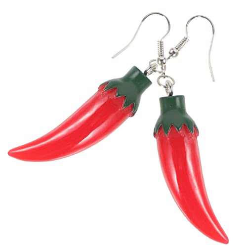 Holibanna 1 Paar Chili-Ohrringe Tropfenohrringe für Frauen baumeln stylische Ohrhänger Mode von Holibanna