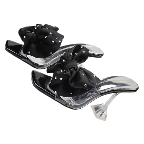 Holibanna Schleifen Sandalen Damen Sommer Heels Pantoletten mit Absatz Bow Knot Rutschfest Elegant für Urlaub Holibanna Schleifen Sandalen Damen Sommer Heels Pantoletten mit Absatz Bow Knot Rutschfest Elegant für Urlaub von Holibanna