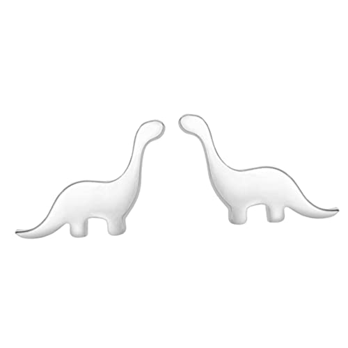 Holibanna 1 Paar Dinosaurier-Ohrringe Ohrstecker Damen Ohrringe Mädchen Ohrringe Kostümohrringe für Damen Ohrringe für Mädchen Damenohrringe niedlich Frau Silber- von Holibanna
