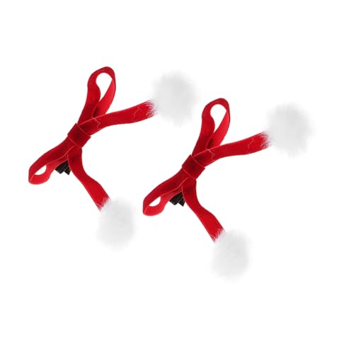 Holibanna Haarschleifenclips Mit Pelzigen Bällen Für Damen Und Mädchen Haarschleifen Für Weihnachts Und Neujahrsfeiern von Holibanna
