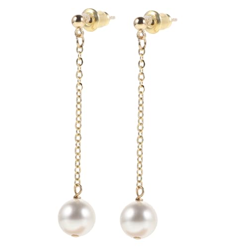 Holibanna Ohrringe Mit Perlenquasten Für Damen Lange Ketten-ohrhänger Aus Kunstperlen Modischer Ohrschmuck Für Verschiedene Anlässe von Holibanna