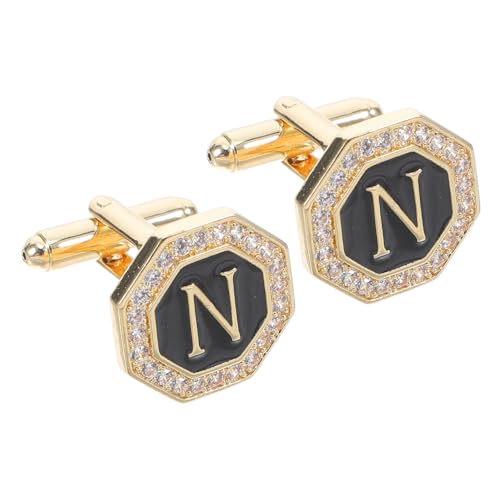 Holibanna 1 Paar Rhinestone Cufflinks für Herren Kreative Buchstaben Design Manschettenknöpfe für Anlässe Wie Hochzeiten und Geschäftsmeetings als Holibanna 1 Paar Rhinestone Cufflinks für Herren Kreative Buchstaben Design Manschettenknöpfe für Anlässe Wie Hochzeiten und Geschäftsmeetings als von Holibanna