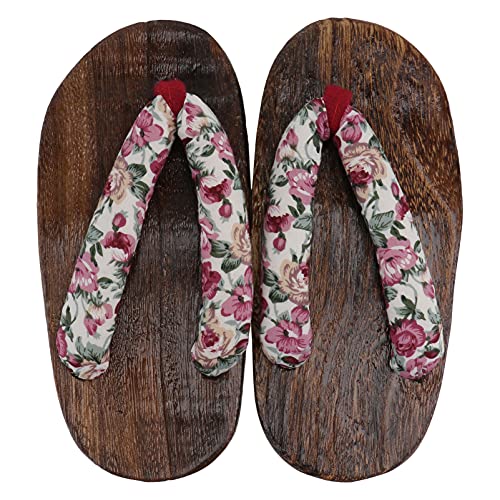 Holibanna 1 Paar Rosa Kinder Japanische Holz Traditionellen Kimono Geta Sandalen Clogs Hausschuhe Sandale Japanischen Kimono Schuhe von Holibanna