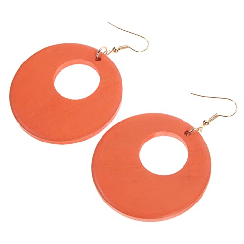 Holibanna Geometrische Holzohrringe Für Damen Runde Tropfenohrringe Leicht Und Tragbar Für Partys Und Festivals von Holibanna