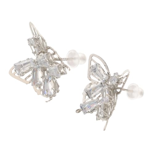 Holibanna 1 Paar Schmetterling Ohrstecker für Frauen Langlebige Zirkonia Ohrringe für Partys Einzigartige Schmuckstücke die Ihren Look Unterstreichen von Holibanna