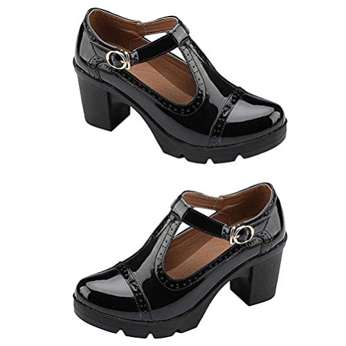 Holibanna Hohe Damen Schuhe Mit Rundem Absatz Stylische Chunky Heels Für Modische Füße von Holibanna