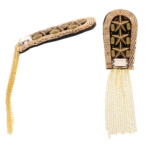 Holibanna 1paar Fransige Schulterepauletten Quasten Vintage Schulter Schmuck Für Damen Elegante Brosche Für Kleidung Vielseitig Und Langlebig Für Besondere Anlässe Und Alltagsoutfits von Holibanna
