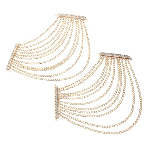 Holibanna Vintage Quaste Epauletten mit Strass Schulterklappen Kettenbrosche für Männer Vielseitige Kleidung Accessoire Retro Design für Jacken und Anzüge von Holibanna