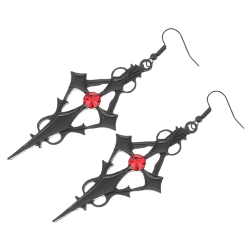 Holibanna 1 Paar Schwarze Gothik Kreuz Ohrringe Dangle Schmuck für Frauen für Halloween Partys und Besondere Anlässe und Auffällige Accessoires von Holibanna