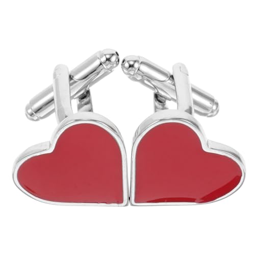 Holibanna Manschettenknöpfe Mit Herz- Romantische Für Hochzeiten Französische Manschettenknöpfe Für Smokinghemden Accessoires Für Besondere Anlässe von Holibanna