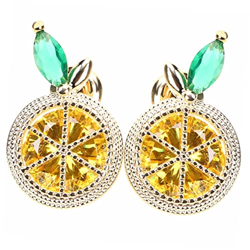 Holibanna 1 Paar Zitrone Ohrstecker Ohrringe Zitrone Zubehör Ohr Zubehör Zitrone Schmuck Süße Ohrstecker Ohrschmuck Kupfer von Holibanna