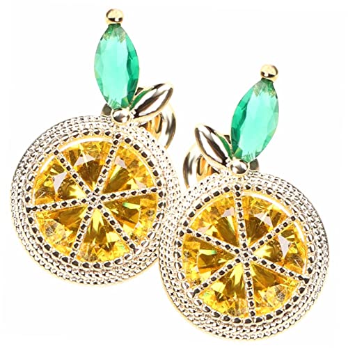 Holibanna 1 Paar Zitrone Ohrstecker ohrringe süße Ohrstecker Zitrone Schmuck Ohrschmuck Ohrzubehör Zitrone Zubehör Kupfer von Holibanna