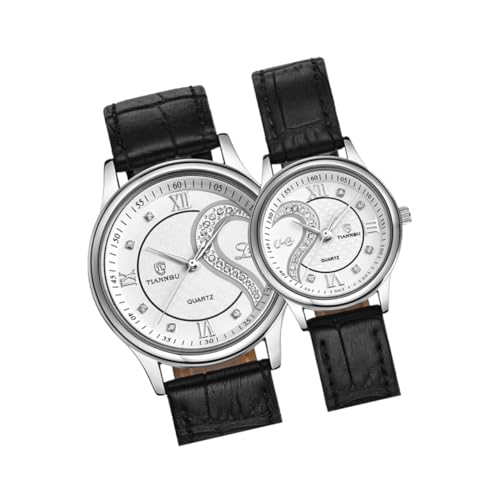 Holibanna 1 Paar romantische Liebe Uhren herrenuhr wasserdichte Uhr Mens Watches Quarzuhr für Männer Modische Quarzuhr Unternehmen Anschauen Paar beobachten Quarzuhren Männer und Frauen Weiß von Holibanna