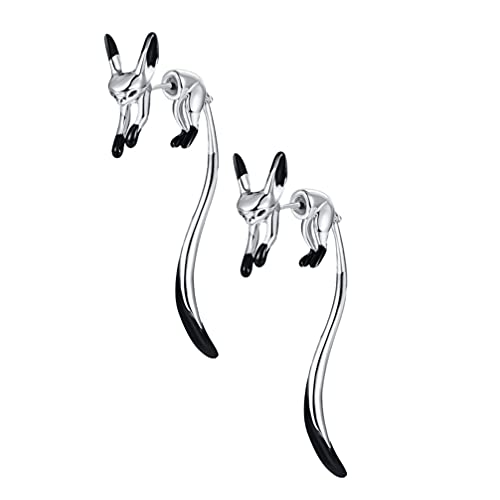 Holibanna 1 Pair Fox Baumeln Ohrringe 3D Tier Stud Ohrringe Fashion Statement Ohrringe Tropfen Anhänger Ohr Schmuck für Frauen Mädchen Dame Schmuck Geschenk Weiß von Holibanna