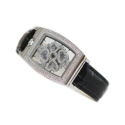 Holibanna Damenuhr Aus Kunstleder Und Edelstahl Mit Glitzer-Design Verstellbares Armband Leicht Und Schlicht Für Frauen Und Mädchen von Holibanna